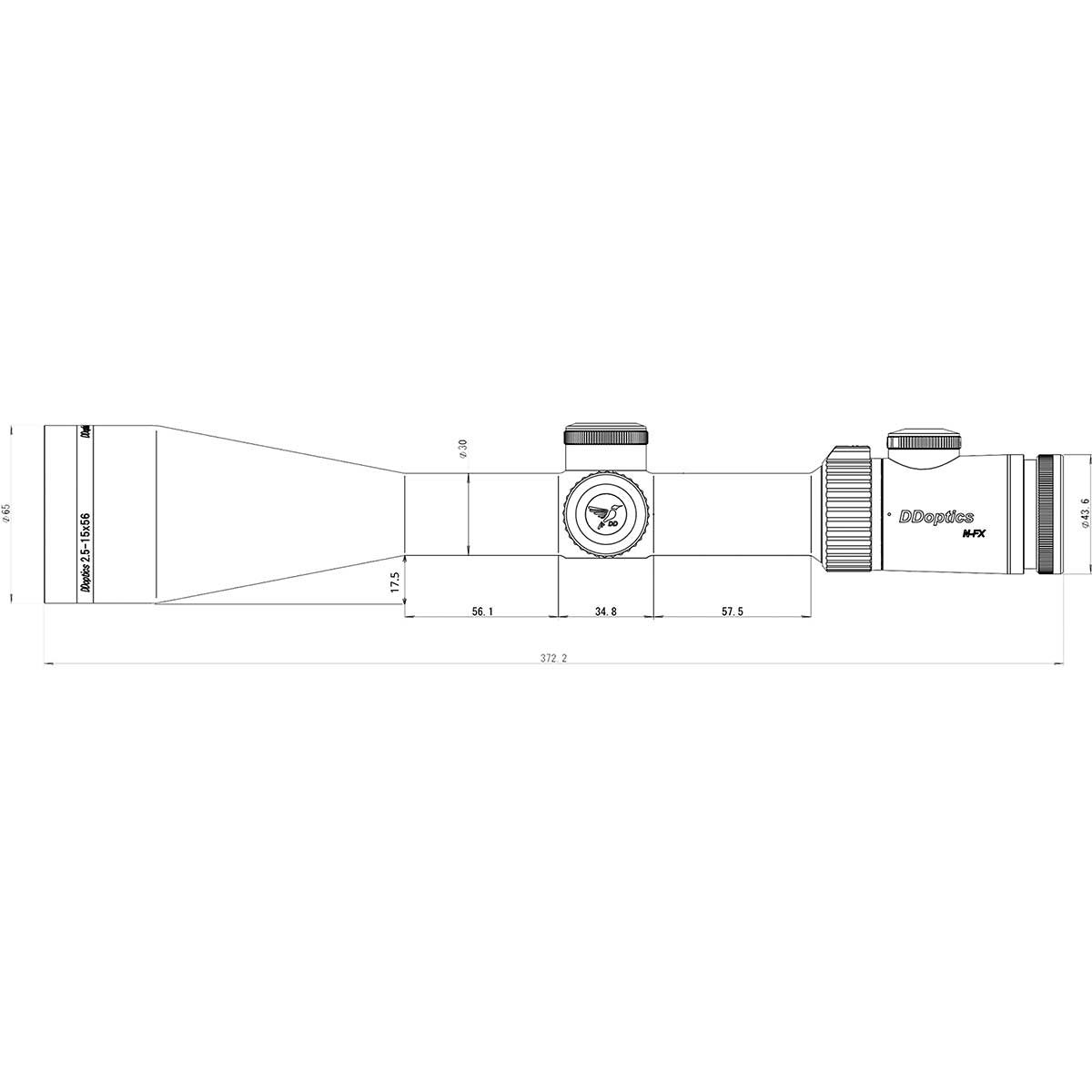 DDoptics Zielfernrohr Nighteagle V6 2,5-15x56 NFX Gen3 | MRAD | A4N